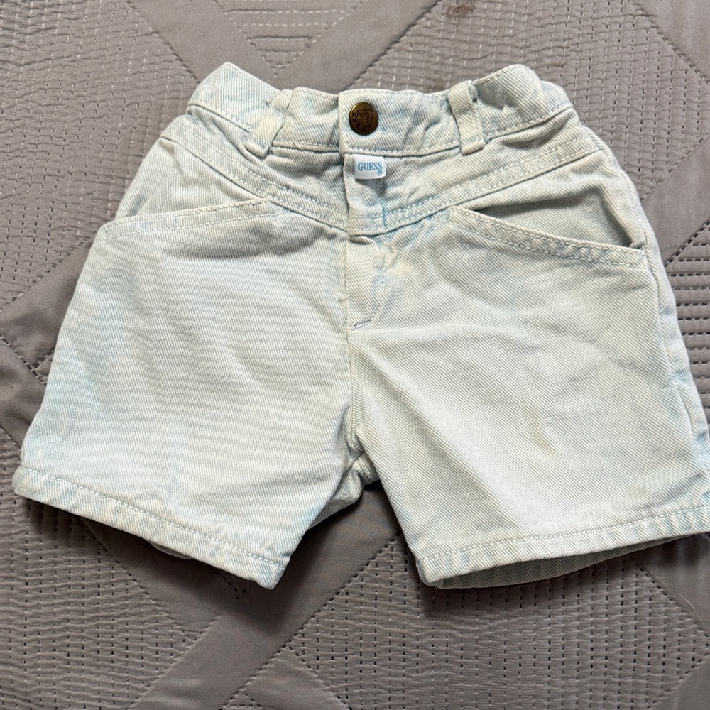 Vintage 1990s Guess Kids Light Denim Shorts
